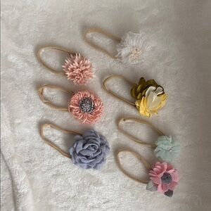 Set of Baby Floral Hair Bows/ Headbands